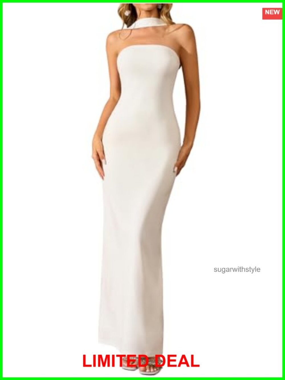 Women's Bodycon Maxi Dress Halter Neck Backless Cocktail Wedding Guest